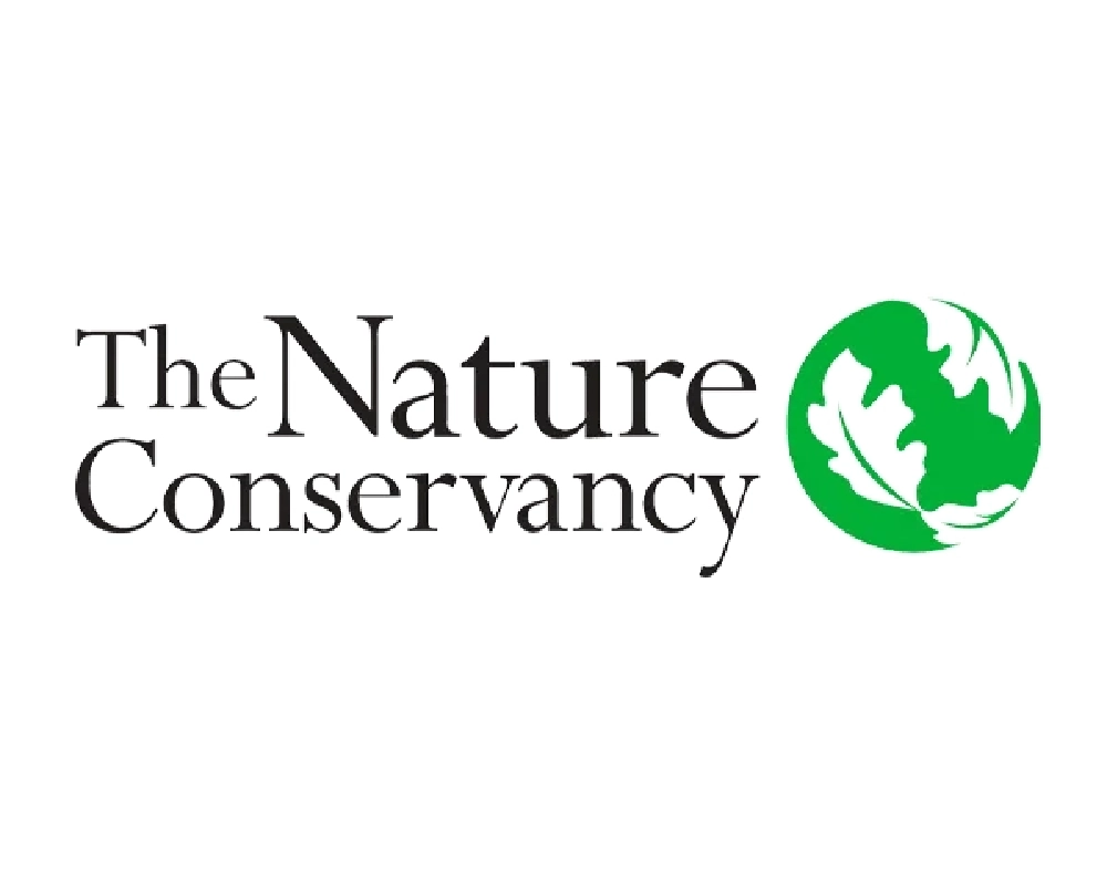 The Nature Conservancy's logo with learn more link